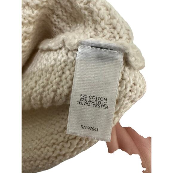 J.Jill Women's Cream Chenille Cowl Neck Pullover chunky Sweater Size 2X - Picture 4 of 7